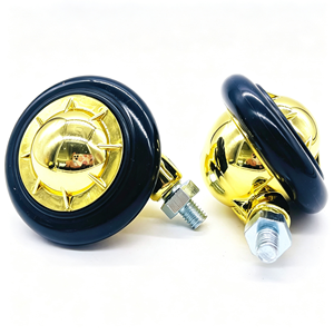 Wheel Casters for Furniture, 3 Inch Heavy Duty Swivel Locking Casters Set of 4, Dual Brake Quiet Rubber Wheels for <b>Table</b>, Shelf - Product Image 2