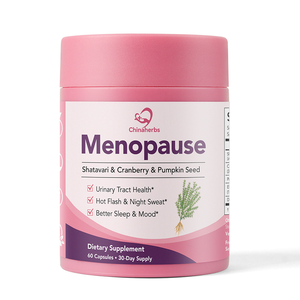 Chinaherbs Vegan Menopause Support Capsules Shatavari Cranberry <b>Supplement</b> Relieve Hot Flash Night Sweat Support Urinary Bladder - Product Image 1