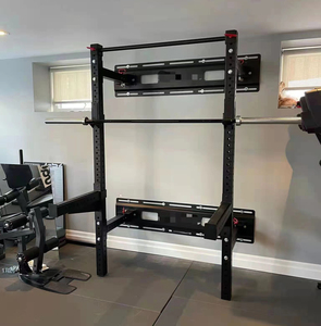 Equipo de Gimnasio Multifuncional Plegable para Montaje en Pared, <span class=keywords><strong>Banco</strong></span> de Pesas y Soporte para Sentadillas - Product Image 2