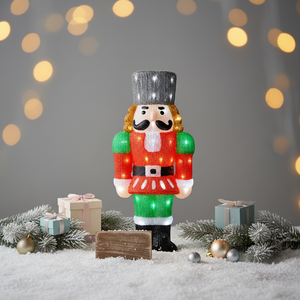 Décoration de jardin extérieure étanche IP44, motif <span class=keywords><strong>Casse</strong></span>-<span class=keywords><strong>Noisette</strong></span> de Noël 3D à LED, figurine de soldat en acrylique, éclat cristallin - Product Image 5