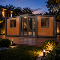 Maison conteneur pliable à double aile, extensible, avec espace de vie épaissi et respirant, pour dortoir et usage domestique