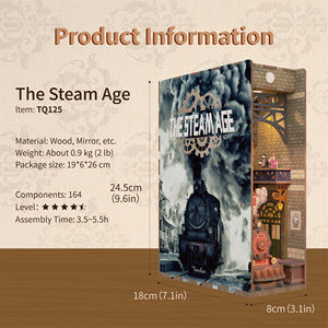 Tonecheer The Steam Age 3D高級木製パズルブック隅 - Product Image 2