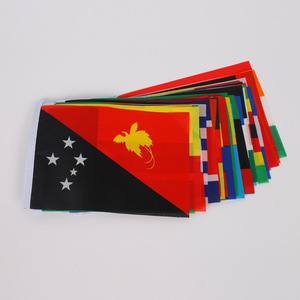 Juego de banderas del mundo, 12 piezas, forma rectangular de poliéster para decoraciones y eventos - Product Image 4