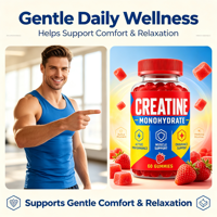 SYC BIO Créatine Monohydrate Gummies Bien-être Musculaire Complément Quotidien 60 Unités Fraise 1250mg Vente en Gros Marque Privée