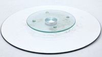 12/14/16/18/20 Zoll Runde Drehbare Servierplatte aus Gehärtetem Glas, Drehteller, Servierplatte/Tischplatte (Transparent)