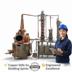 1000L <span class=keywords><strong>Absolut</strong></span> <span class=keywords><strong>Vodka</strong></span> Planta de producción Zubrowka Wodka Destilación continua Columna de reflujo Todavía Cobre Gorzalka Destilador - Product Image 5