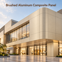 Panneau composite en aluminium brossé 4 mm 1220x2440 mm en or pour les murs des halls d'ascenseurs