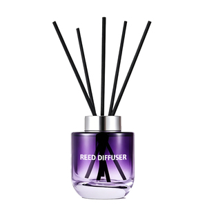 Diffuseur de parfum personnalisé de luxe 150 ml, flacon en verre dégradé noir, violet, vert, bleu, décoration d'intérieur, ensemble de diffuseurs à bâtonnets - Product Image 4