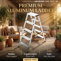 Échelle industrielle en aluminium double face EN131/EN14183 Escalier pliable de 2 à 6 marches Échelle d'escalade pliable Plegable