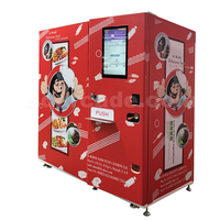 Distributeur automatique de repas prêts à consommer, aliments surgelés et chauds, chauffage au micro-ondes, code QR, libre-service, distributeur automatique de repas