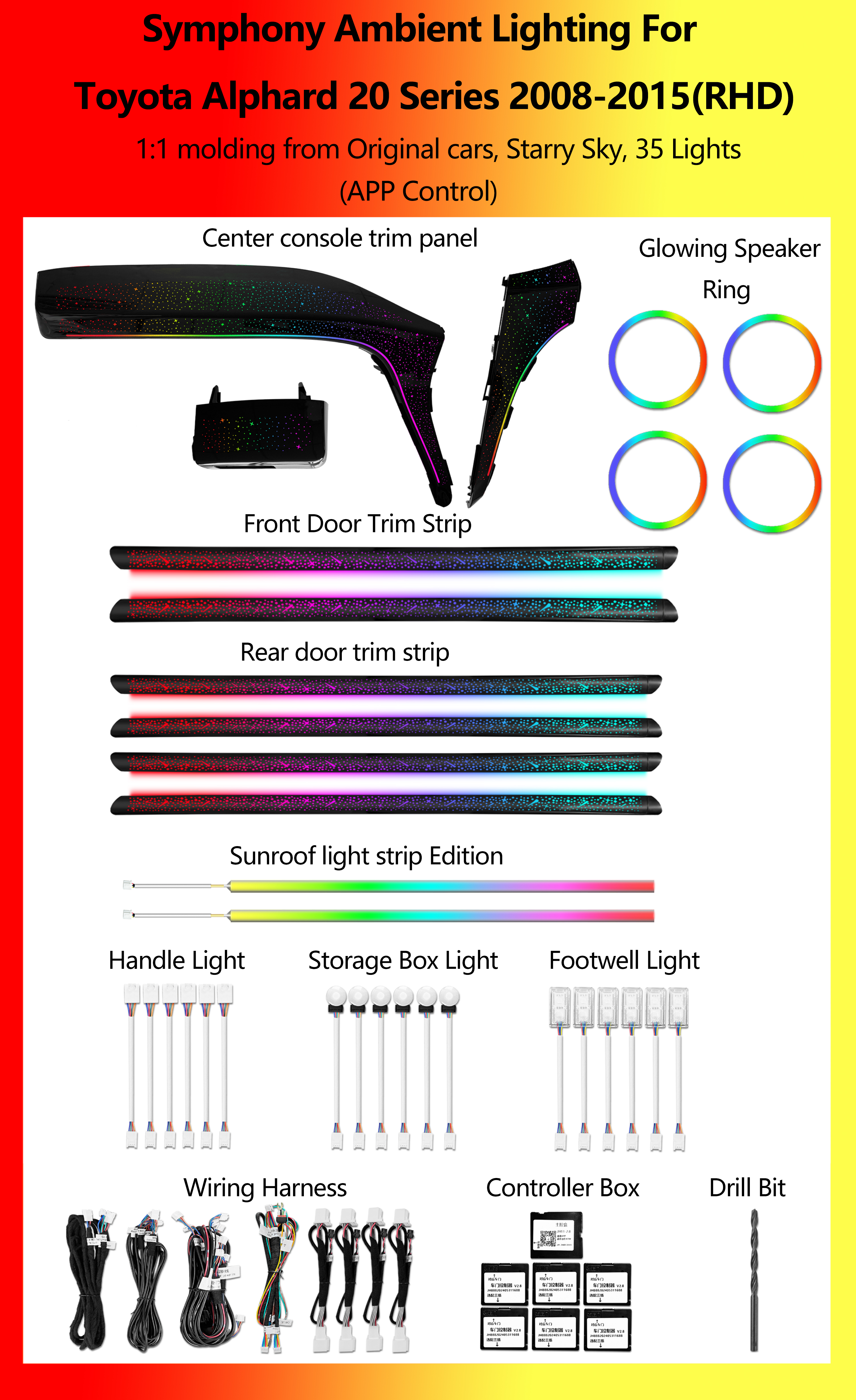 Toyota Alphard 20 Series Starry Sky Symphony 35 Lights RHD