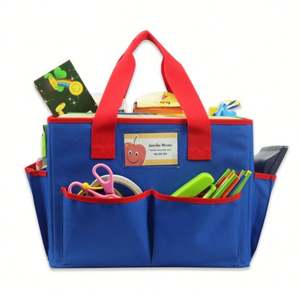 Desktop Tote and Organizer Teacher Helper Bag <b>for</b> Arts <b>Books</b> Stationery Office Desk Organization - Product Image 3