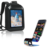 Mochila LED P2, Mochila Inteligente con Pantalla LED, Mochila con Pantalla Dinámica para Publicidad, Mochila Escolar con Pantalla Electrónica LED