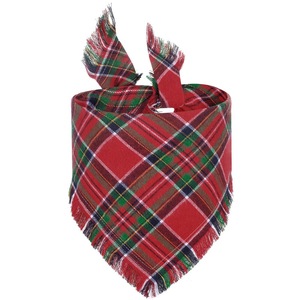 Tanpopo Brand Custom Stylish Plaid <strong>Dog</strong> <strong>Bandana</strong> Bibs Scarf <strong>Christmas</strong> Kerchief with Tassels Edges Festival Supplies Pet <strong>Bandana</strong> - Product Image 3