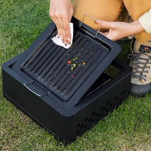 Ensemble <span class=keywords><strong>de</strong></span> barbecue portable en métal comprenant un barbecue au charbon <span class=keywords><strong>de</strong></span> bois, une bouilloire à thé et un four à kebab pour la maison, la cour ou le camping en plein air - Product Image 3