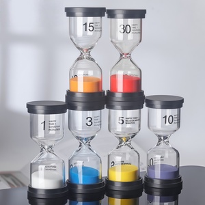 Figurine de <span class=keywords><strong>sablier</strong></span> en verre fait main sur mesure, minuteur 10/15/20 minutes, design moderne, écologique, cadeau promotionnel, vente en gros - Product Image 4