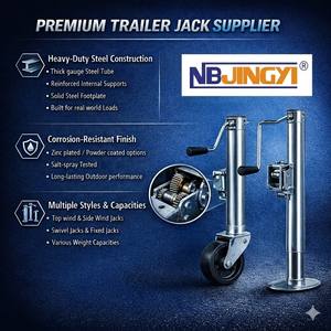 Cric de <span class=keywords><strong>remorque</strong></span> latéral robuste 1000 lb, prix usine, <span class=keywords><strong>roue</strong></span> de support zinguée avec pneu en caoutchouc - Product Image 3