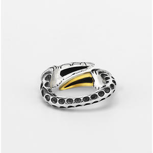 แหวนกรงเล็บมังกรกรงเล็บนกอินทรีชุบเงินแนวโกธสำหรับผู้ชายแหวนรูปสัตว์แบบเปิดปรับนิ้วเครื่องประดับแนวฮิปฮอป - Product Image 2