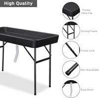 Table de remplissage et de refroidissement pliante en plastique de personnalisation des couleurs pour les événements en plein air