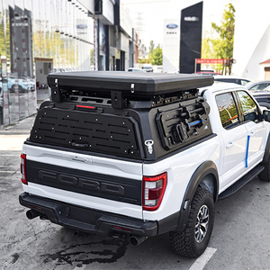 Cubierta de lona impermeable y con cerradura para caja de camioneta de aluminio rígido con elevación electrónica, para uso en overlanding y como tienda de techo para coche - Product Image 4