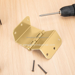Charnières de <span class=keywords><strong>porte</strong></span> dorées de 3,5 pouces, charnières de <span class=keywords><strong>porte</strong></span> extensibles, charnières de <span class=keywords><strong>porte</strong></span> robustes à mortaise complète avec coin arrondi de 5/8'' - Product Image 5