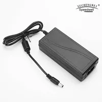 Adaptateur d'alimentation double tête 12V 5A DC pour bande LED de bureau en ABS, vente en gros