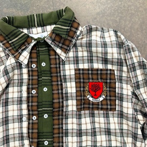 เสื้อเชิ้ตผ้าฝ้ายลายสก็อตแขนยาวผ้าสักหลาดสำหรับผู้ชายเสื้อเชิ้ตดีไซน์เนอร์แขนยาวผ้าสักหลาดลายสก็อตตัดเย็บแบบลำลองตามสั่ง - Product Image 3