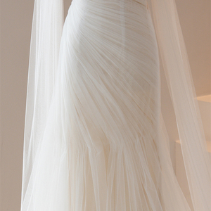 Robes de mariée formelles en tulle vintage à volants RL316 - Product Image 4