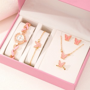Ensemble d'accessoires de montre à quartz tendance IStapromo Gifts, bracelet de montre en cristal et strass pour femme, ensemble collier et boucles d'oreilles - Product Image 4