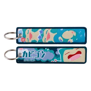 Anime mát <span class=keywords><strong>Key</strong></span> tag phim hoạt hình thêu máy bay phản lực Keychain cho xe máy xe ô tô Túi ba lô <span class=keywords><strong>Key</strong></span> fobs - Product Image 5