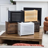 Boîte de rangement pour routeur WiFi en bois: cache-étagère décoratif mural de luxe-avec gestion des câbles