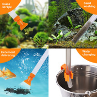 Siphon de nettoyage de gravier pour aquarium, changeur d'eau manuel pour aquarium, pompe à vide, tuyau de nettoyage, outil emballé dans une boîte en plastique