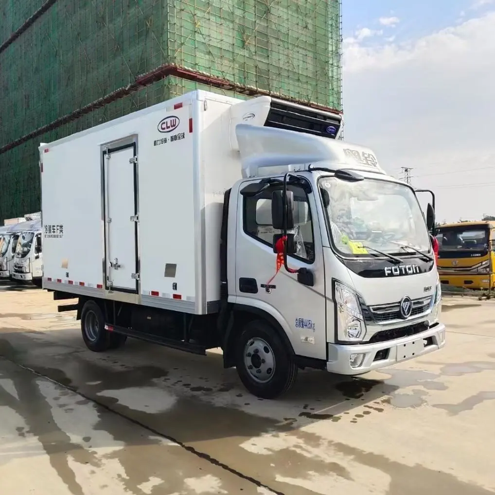 2024 Schlussverkauf Foton Jac Dongfeng Radstand 3360 Reifen 4x2 Gefrierschrank Thermo King Lkw Kühlgeräte Kühlschrank Lkw