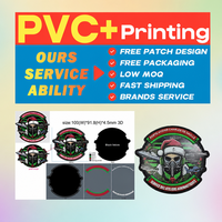 Patchs en caoutchouc 3D personnalisés avec logo en relief, badges en silicone, patchs en caoutchouc souple avec drapeau américain, patchs en PVC personnalisés avec drapeau américain