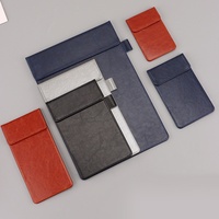 Porte-menu personnalisé A6 A7 en cuir noir avec clip magnétique robuste pour restaurant et bureau