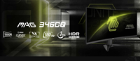 Vente en gros MSI MAG 346CQ 34 pouces VA Monitor180hz Moniteur 3440X1440 HDR Ready Moniteurs de jeu Esports Moniteurs PC