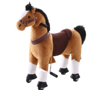 <span class=keywords><strong>Cavallo</strong></span> <span class=keywords><strong>a</strong></span> <span class=keywords><strong>Dondolo</strong></span> di Alta Qualità con Struttura in Metallo e Peluche, Capacità di Carico 60kg, per Bambini dai 5 ai 12 Anni - Product Image 3