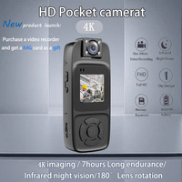 Caméra corporelle portable Y10 4K Wifi avec objectif grand angle, design portable, enregistrement haute définition M10 avec détection de mouvement