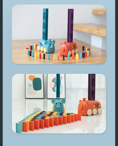 Dimdu Kids Best Gift Electric Animal Cars Children's Intelligence Educational Toys <strong>Domino</strong> <strong>Train</strong> with Light and Sound - Product Image 6
