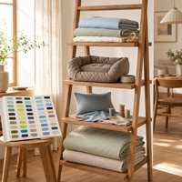 Tissu teint écologique OEM ODM, textile imprimé sur mesure, matériau durable certifié écologique pour vêtements, textile de maison, habillement