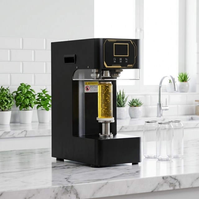 Electric Automatic Rotating Can Sealing Machine Induction Sealing Easy Operate Paper Packaging Beverage Food Canning