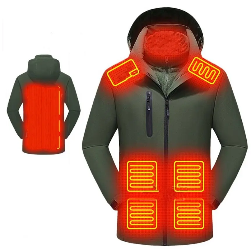加熱スキーモトクロスウォームジャケットサーマルファッションハイキング服サイクリングマン冬の加熱ジャケット