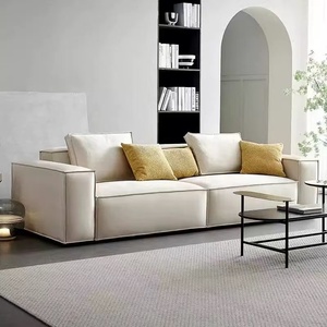 Divano Sezionale Moderno a Quattro Posti, Forma Rettangolare, Reclinabile e Regolabile, Set in Tessuto Tofu con Imbottitura in Spugna, Comfort per Soggiorno - Product Image 3