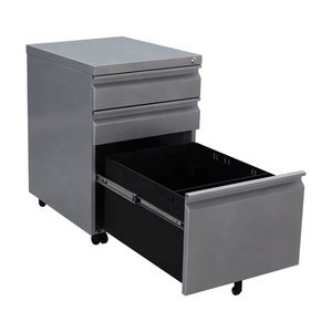 Dưới bàn di động bệ sắt mỏng tài liệu có thể khóa thép dọc lưu trữ kim loại đồ nội thất văn phòng 2 3 ngăn kéo Tủ hồ sơ - Product Image 5