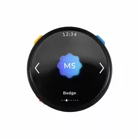 Kit de développement M5stack Stopwatch Esp32-s3 en carton aggloméré, écran tactile Amoled de 1,75 pouce, panneau interactif circulaire portable avec écran tactile