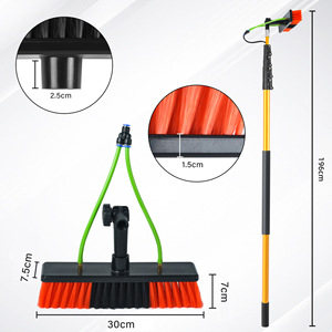 Brosse à eau pour panneaux solaires et vitres, 3,6-10,8 m, avec distributeur de savon, en aluminium et fibre de carbone, vente en gros - Product Image 4