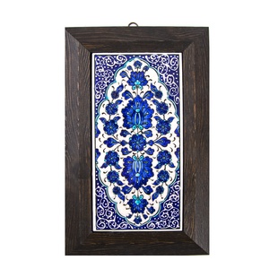 Otomano diseñado pintado a mano de cerámica marco 10x20 cm decoración de la pared de azulejos de Turquía - Product Image 1