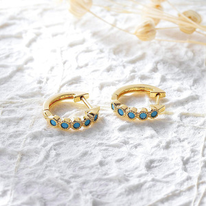 Orecchini a polsino rotondi semplici da donna, accessori per l'orecchio alla moda per l'uso quotidiano - Product Image 3