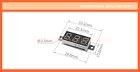 0.28 Inci 3 Digit 2 Kabel DC4.5-120V 200V Tampilan LED Meteran Digital Voltmeter Indikator Uji Monitor Detektor Mobil Sepeda Motor