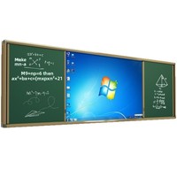 Tableau interactif intelligent tout-en-un multimédia 75/86 pouces avec écran tactile, tableau noir coulissant pour l'enseignement, les conférences et la formation, résolution 4K